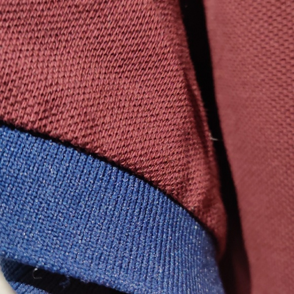 Moncler Grenoble polo wine and royal blue - Picture 5 of 7